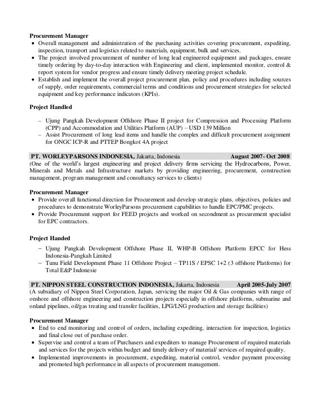 Construction expeditor resume
