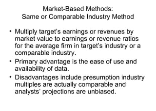 Market Based Method 08~chapter 8 primer_on_relative_valuation_methods | PPT