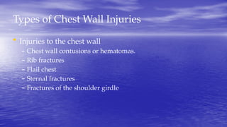 Chest Fragmentation Injuries 08 Chest Injuries.pptx learning notes for school | PPTX