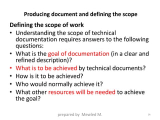 Creating Technical documentation | PPTX