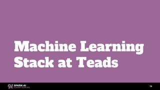 Machine Learning
Stack at Teads
14
 