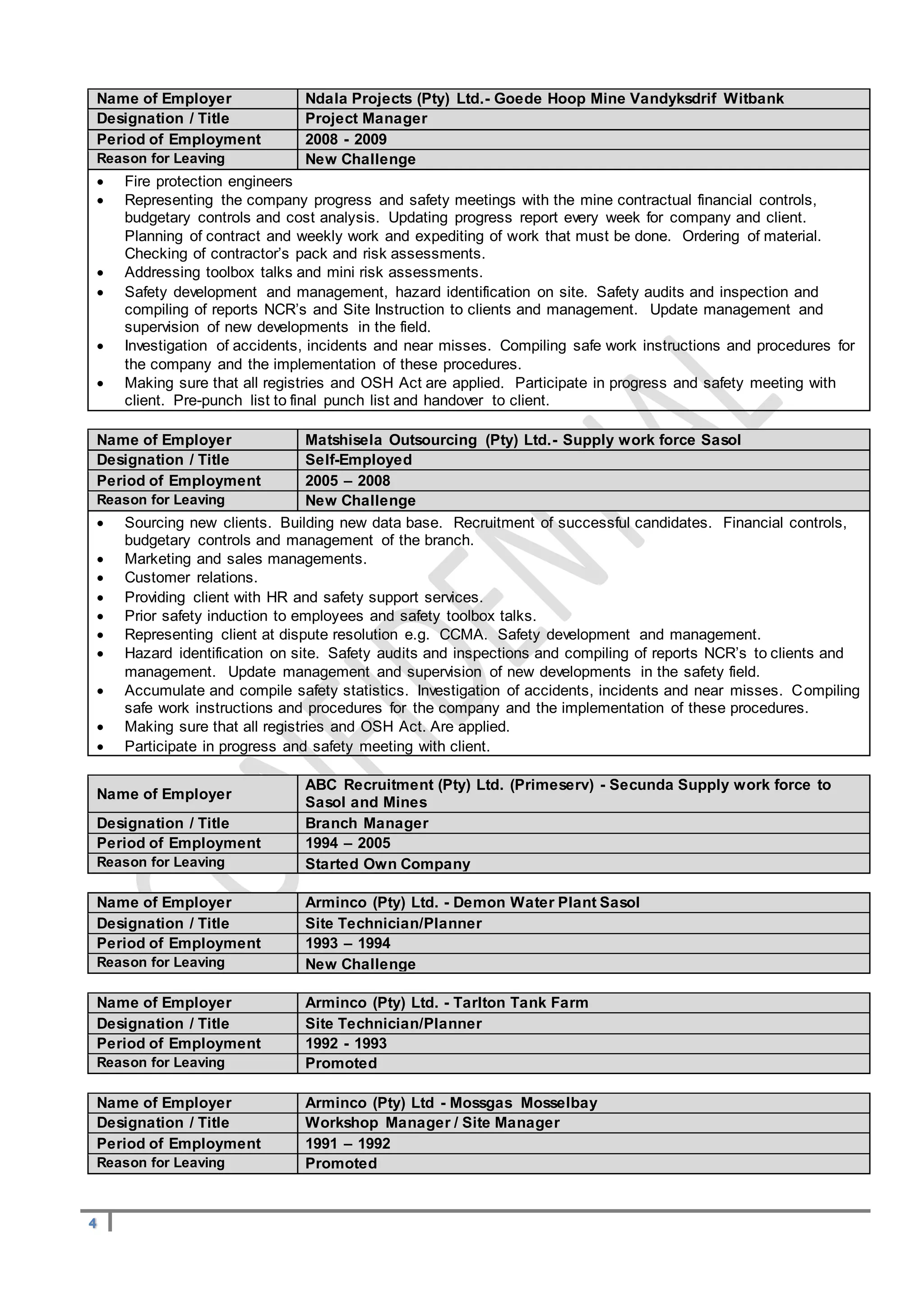 HENDRIK JOHANNES KRUGER cv | DOCX