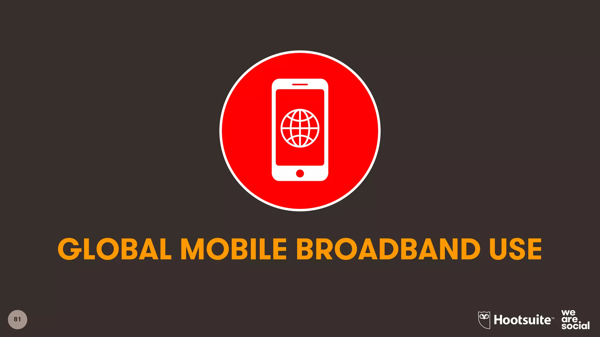 81
GLOBAL MOBILE BROADBAND USE
 