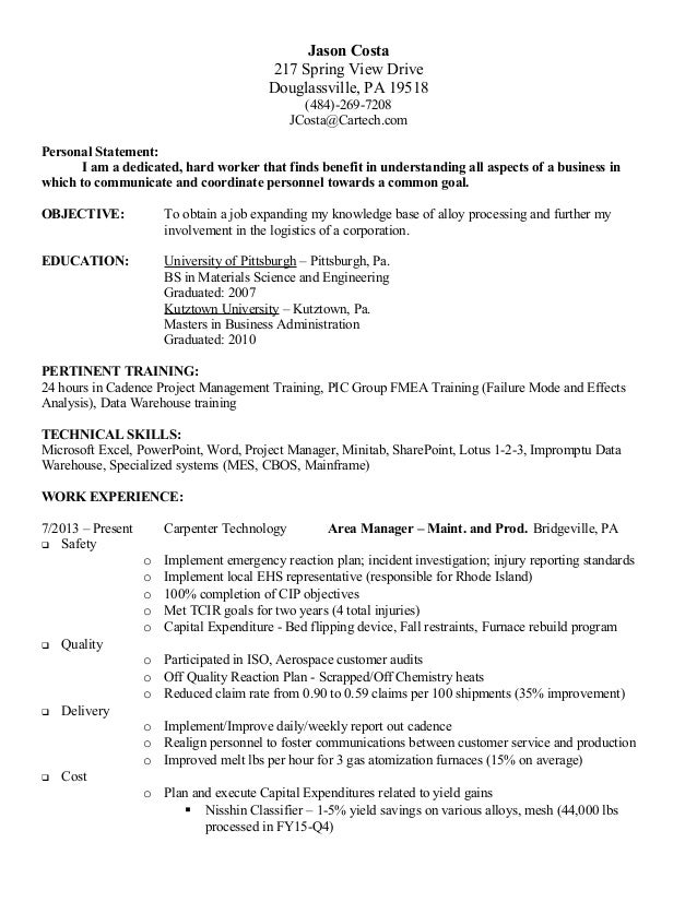 Costa Resume (201510)