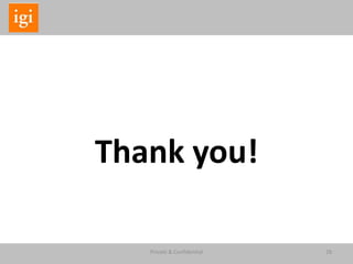 28Private & Confidential
Thank you!
 