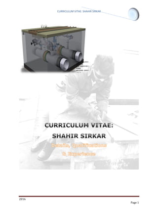 CURRICULUM VITAE: SHAHIR SIRKAR
2016
Page 1
 