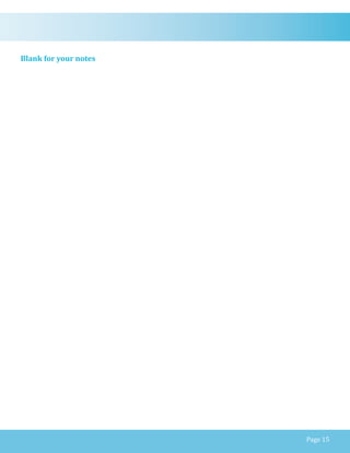 Page 15
Blank for your notes
 