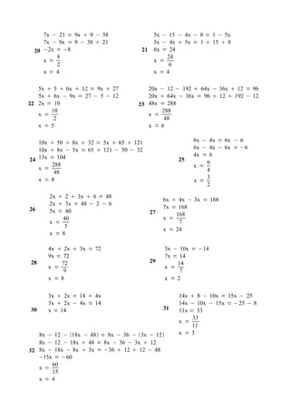 Matemática Básica - Resolvendo Equações de 1º Grau #04 Soluções de  Exercícios \Prof. Gis/ — Eightify