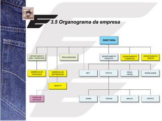 3.5 Organograma da empresa 
 