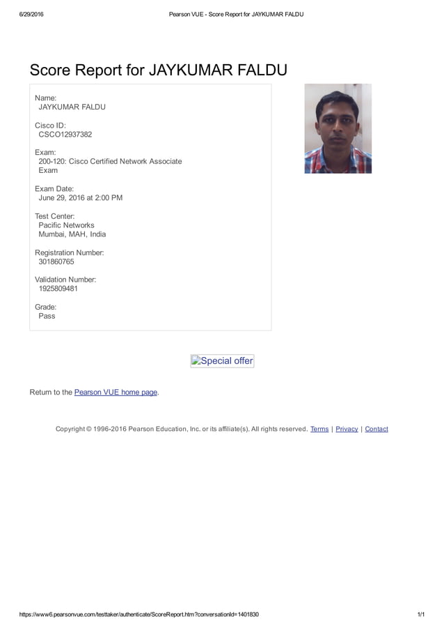 pearson-vue-score-report-for-jaykumar-faldu-pdf-free-download