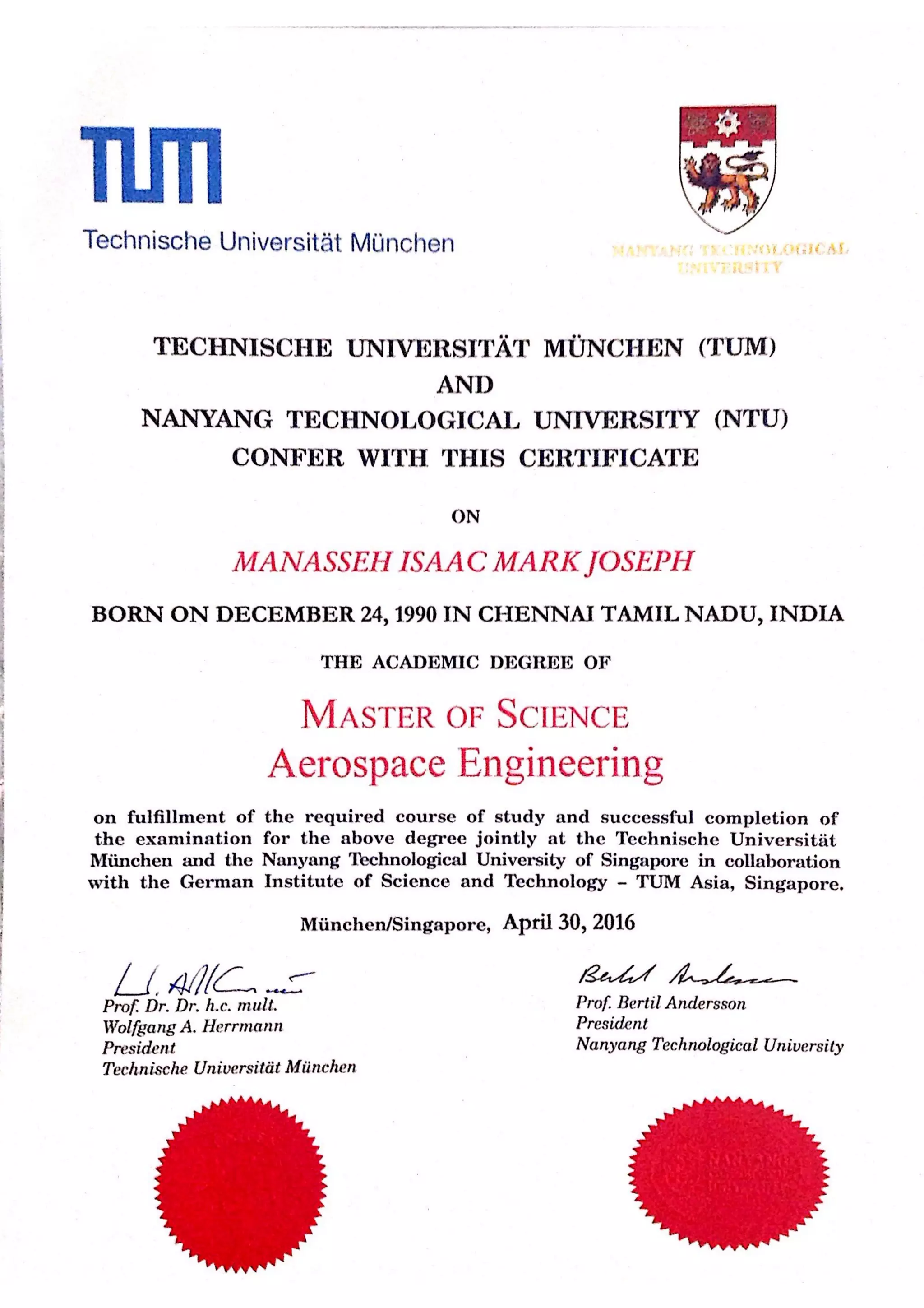 MS Degree Certificate | PDF