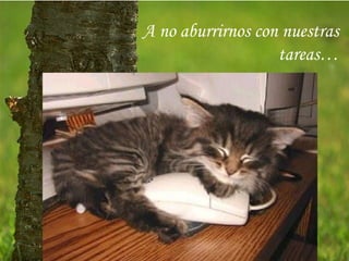 A no aburrirnos con nuestras
                   tareas…
 