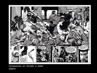 Composición en formato a doble página. 