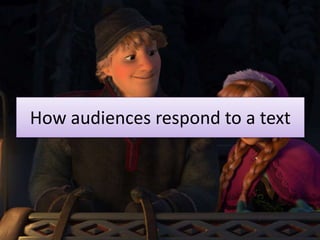 How audiences respond to a text
 