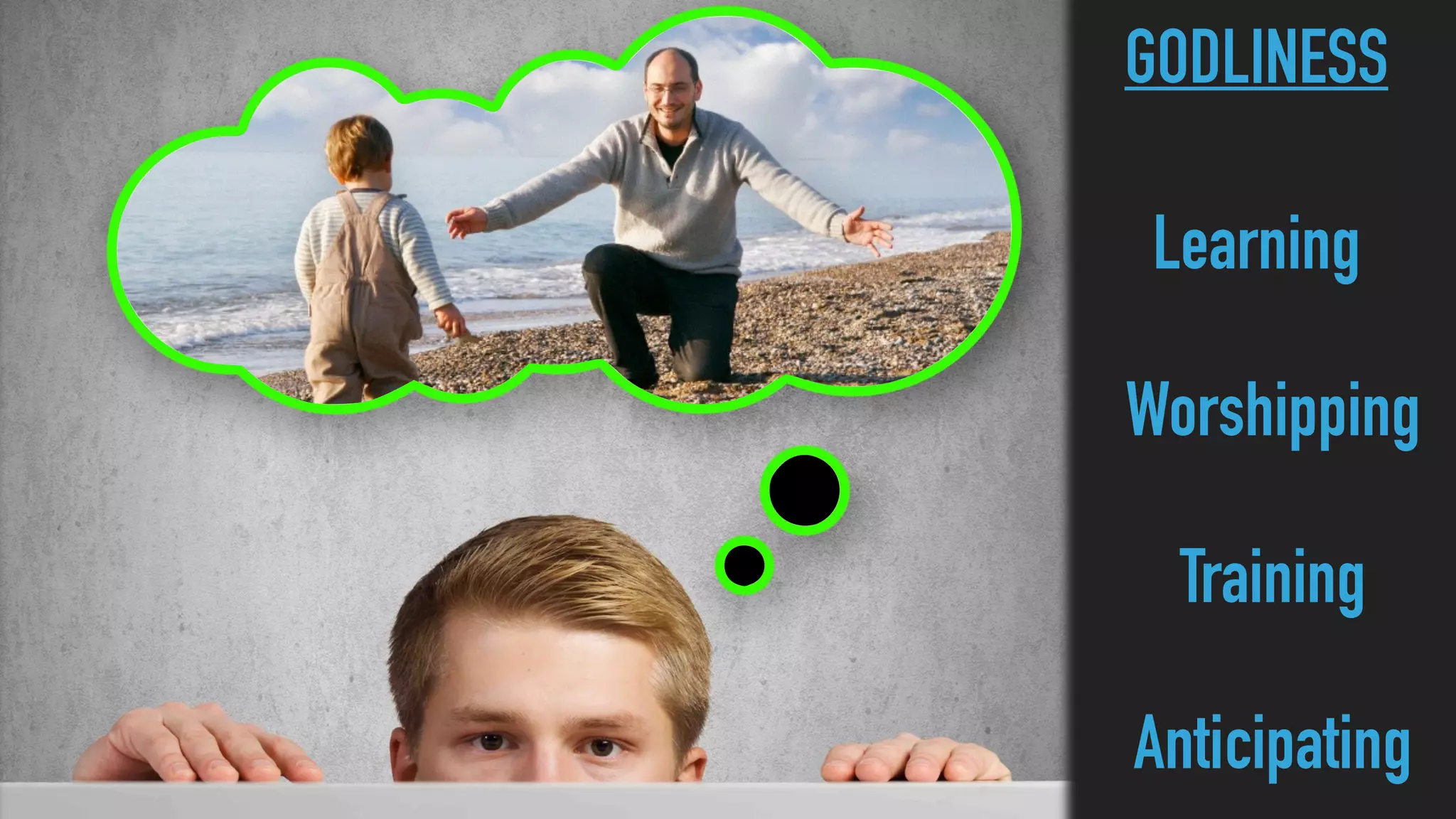 GODLINESS
Learning
Worshipping
Training
Anticipating
 