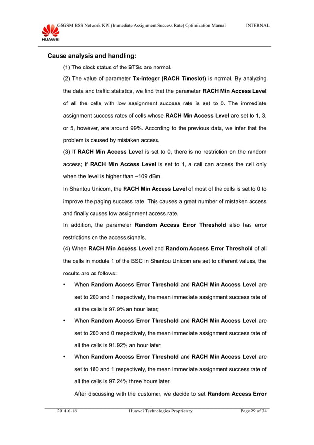 08 gsm bss network kpi (immediate assignment success rate) optimization