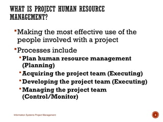Human resource in project management aspect | PPTX | Human Resources ...