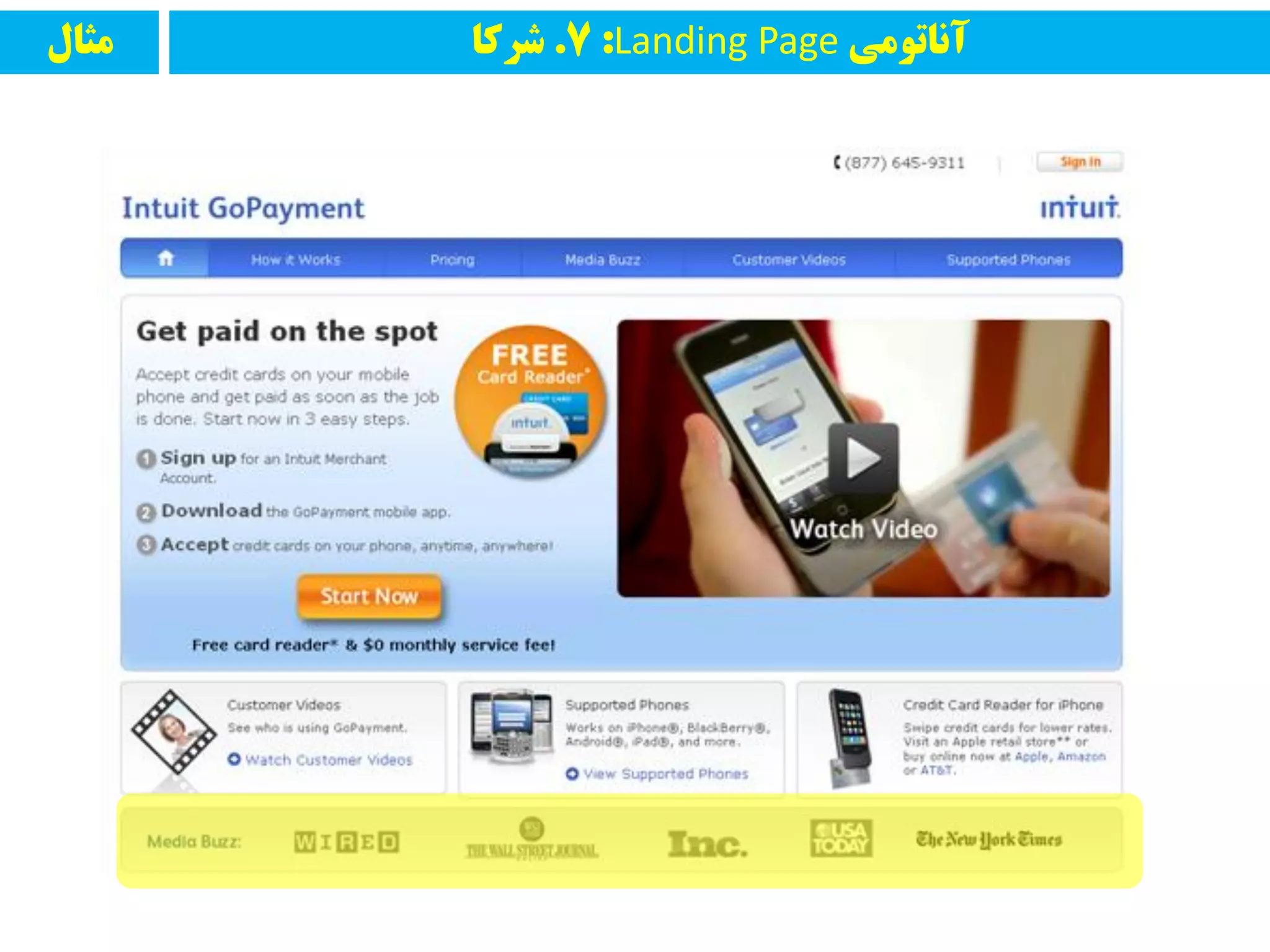 ‫مثال‬ ‫آواتًمی‬Landing Page:7.‫شرکا‬
 