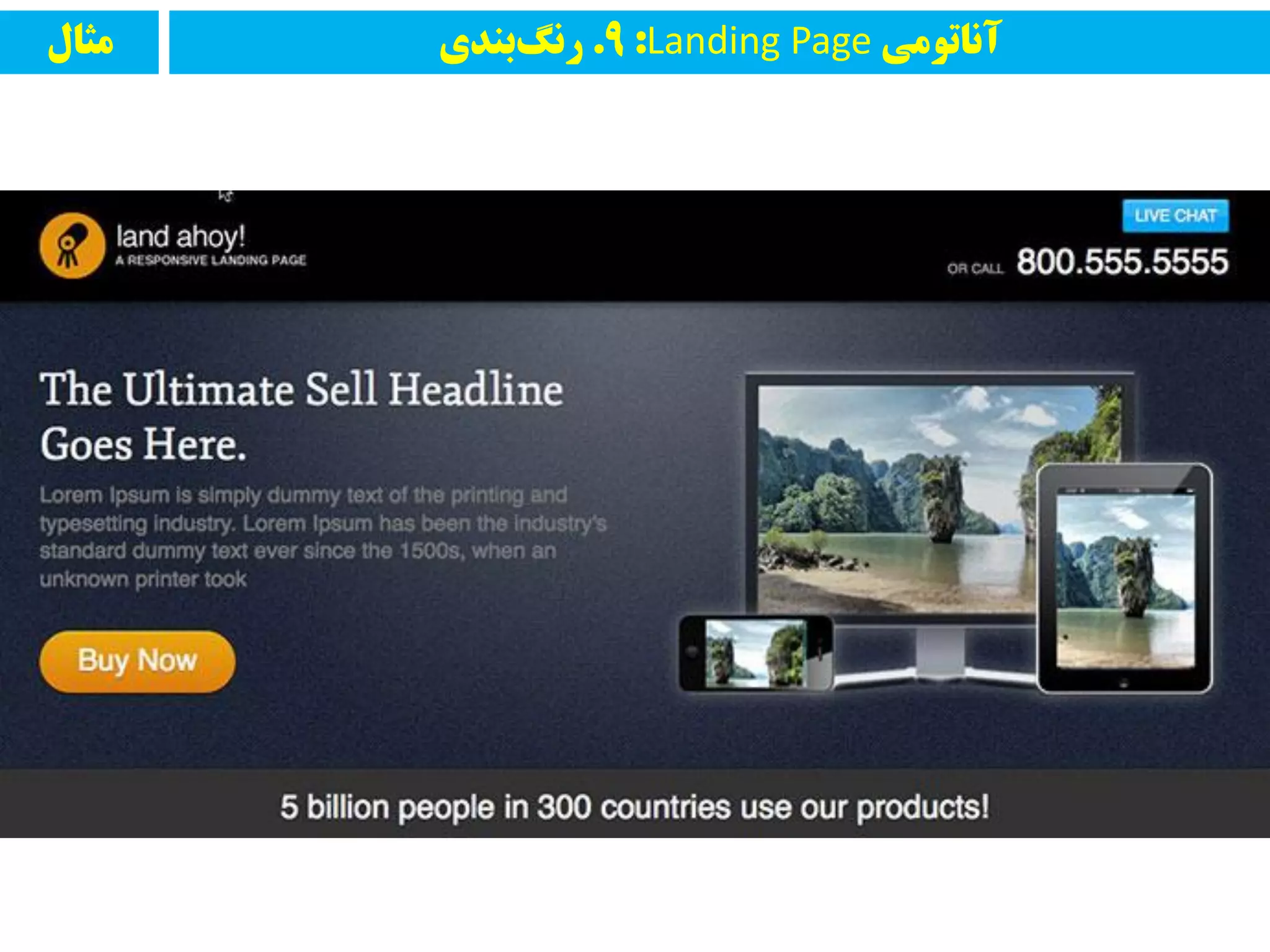 ‫مثال‬ ‫آواتًمی‬Landing Page:9.‫بىدی‬‫روگ‬
 