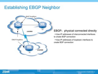 Ebgp Ce Router Configuration 08 ip oc304 2_e1_1 zxr10 m6000 bgp configuration 24 | PDF