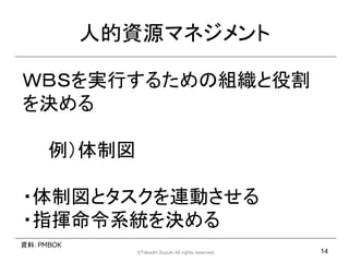 ˵YԴޥͥ

ף£ӤgФ뤿νM۸
Q

     Ƈ

?ƇȥBӤ
?ָ]ϵyQ
YϣPMBOK
              ?Takashi Suzuki All rights reserved.   14
 