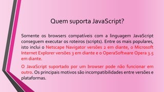 08 Java Script   Introdução  - Teoria