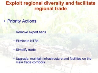 Responding to Rising Food Prices in Eastern and Southern Africa: A Regional Perspective