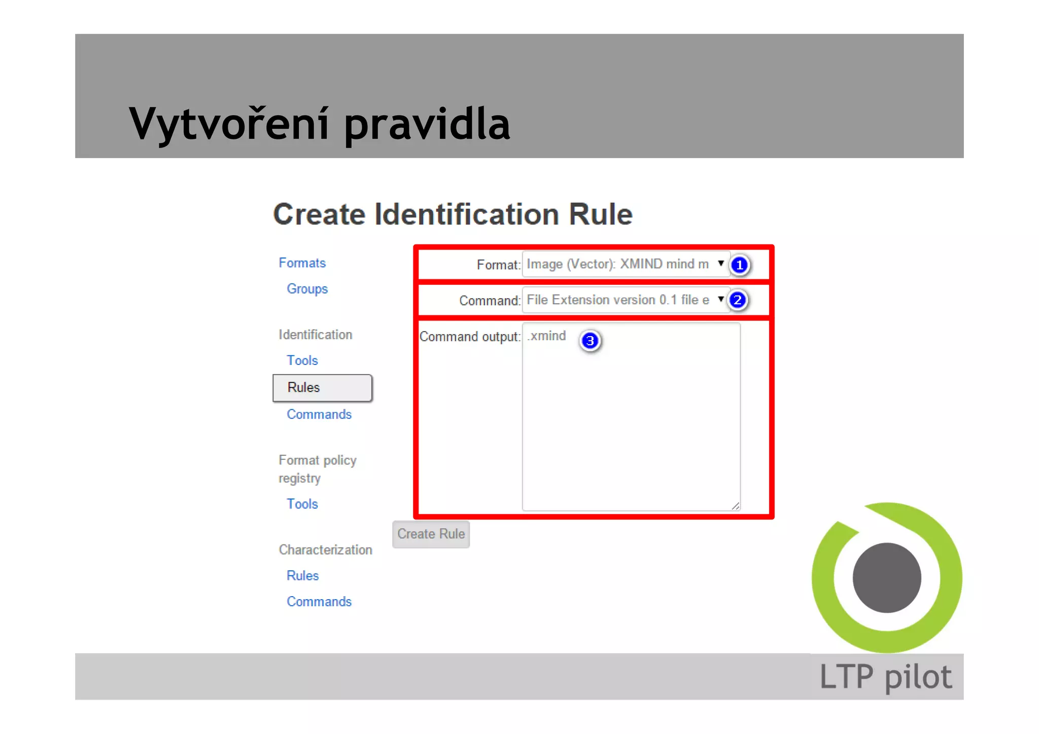 Vytvoření pravidla
 