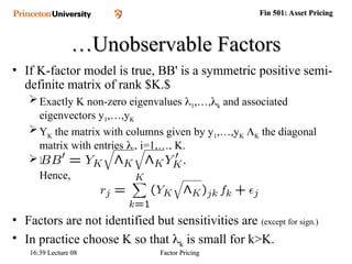 08 Factor Pricing - Princeton University | PPT