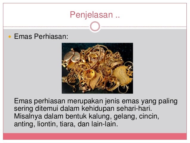 Barang tambang emas dan perak