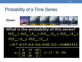 Probability of a Time Series
• Given:
10
 