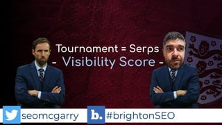 seomcgarry #brightonSEO
Tournament = Serps
- Visibility Score -
 