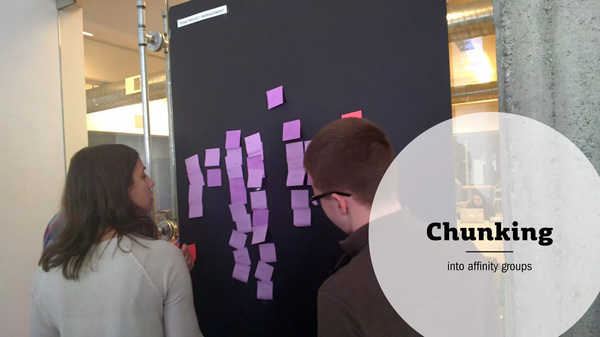 Chunking
into affinity groups
 