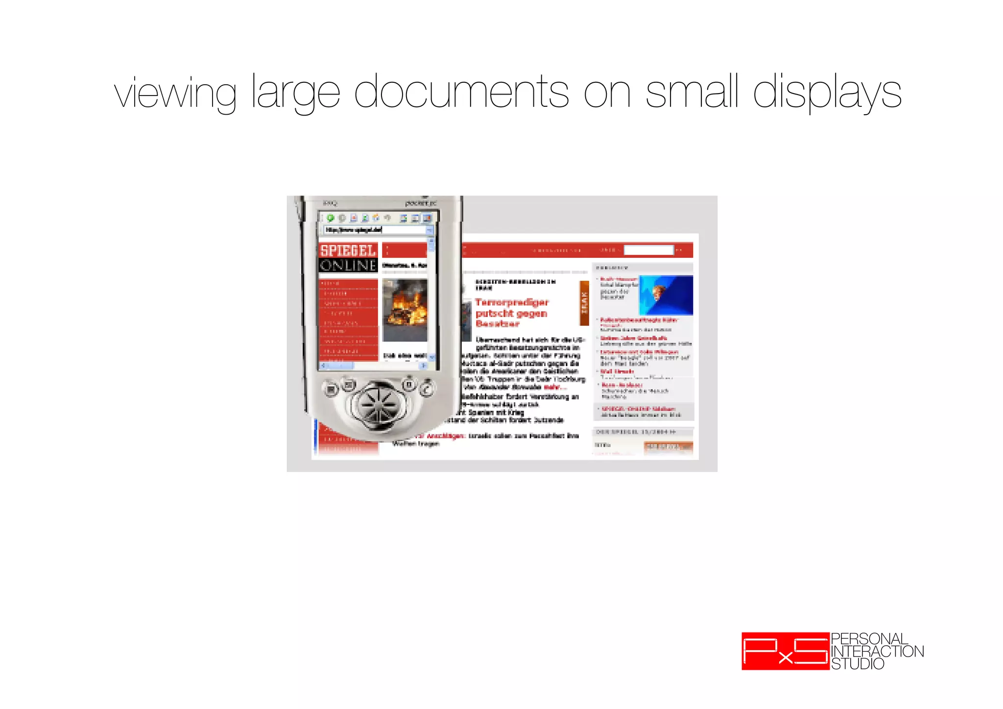 viewing large documents on small displays
 