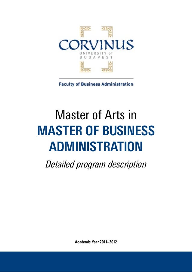 how to get a masters in business administration