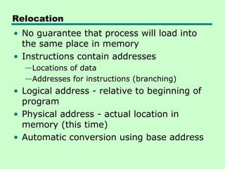 Comprehensive Overview of Operating System Support and Memory ...
