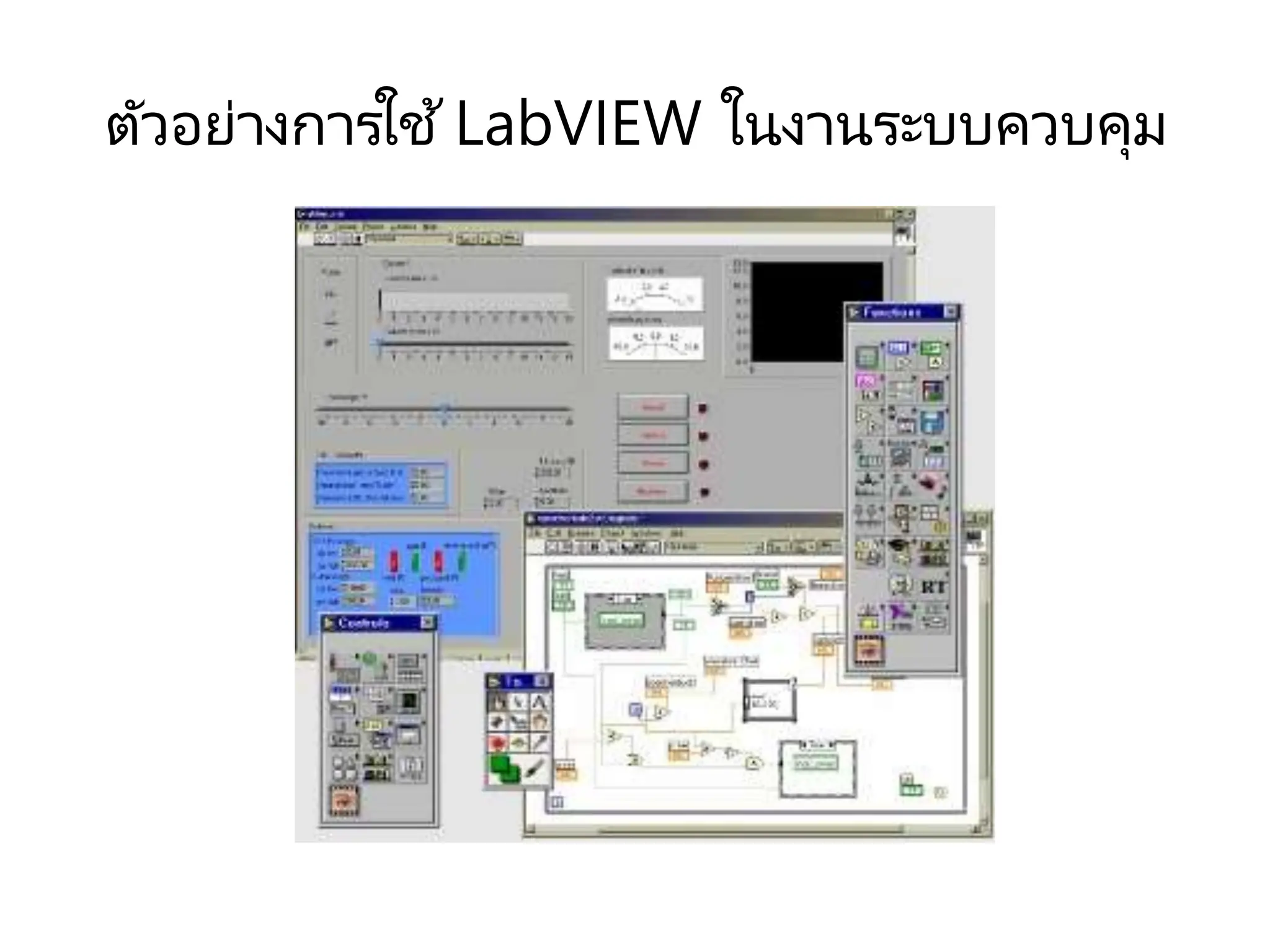 ตัวอย่างการใช ้LabVIEW ในงานระบบควบคุม
 