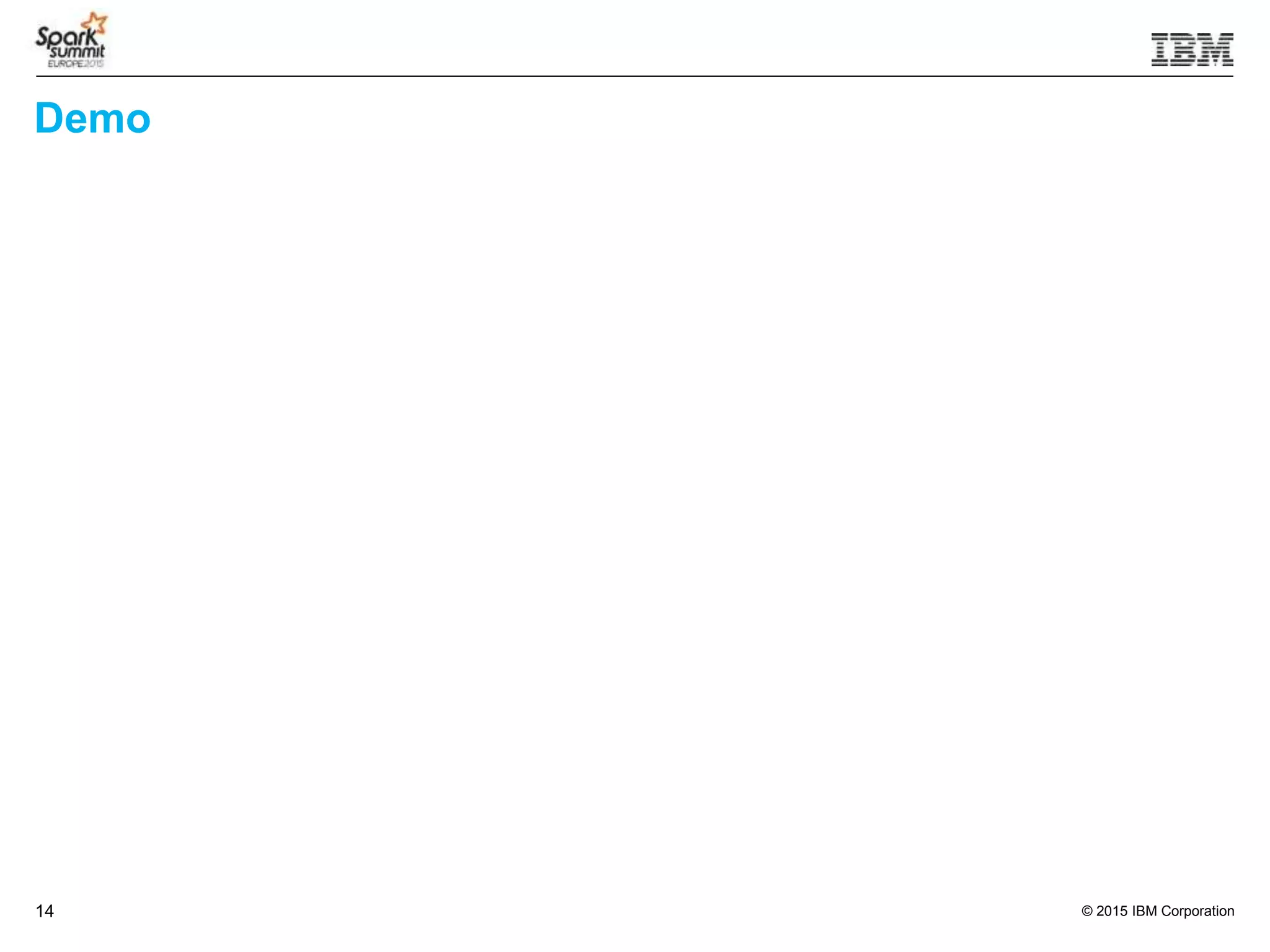 © 2015 IBM Corporation14
Demo
 