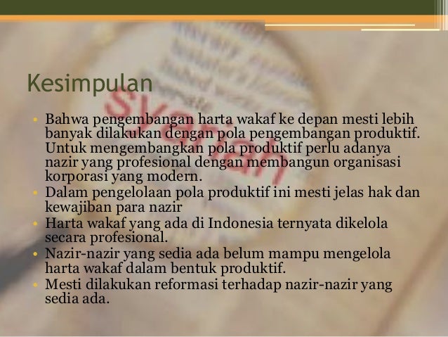 08 Pengembangan Wakaf Produktif Peluang Dan Tantangan