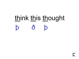 think this thought
þ ð þ
 