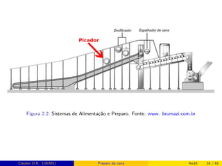 Figura 2.2: Sistemas de Alimentação e Preparo. Fonte: www. brumazi.com.br
Clauber D.R. (UEMS) Preparo da cana fev16 16 / 61
 