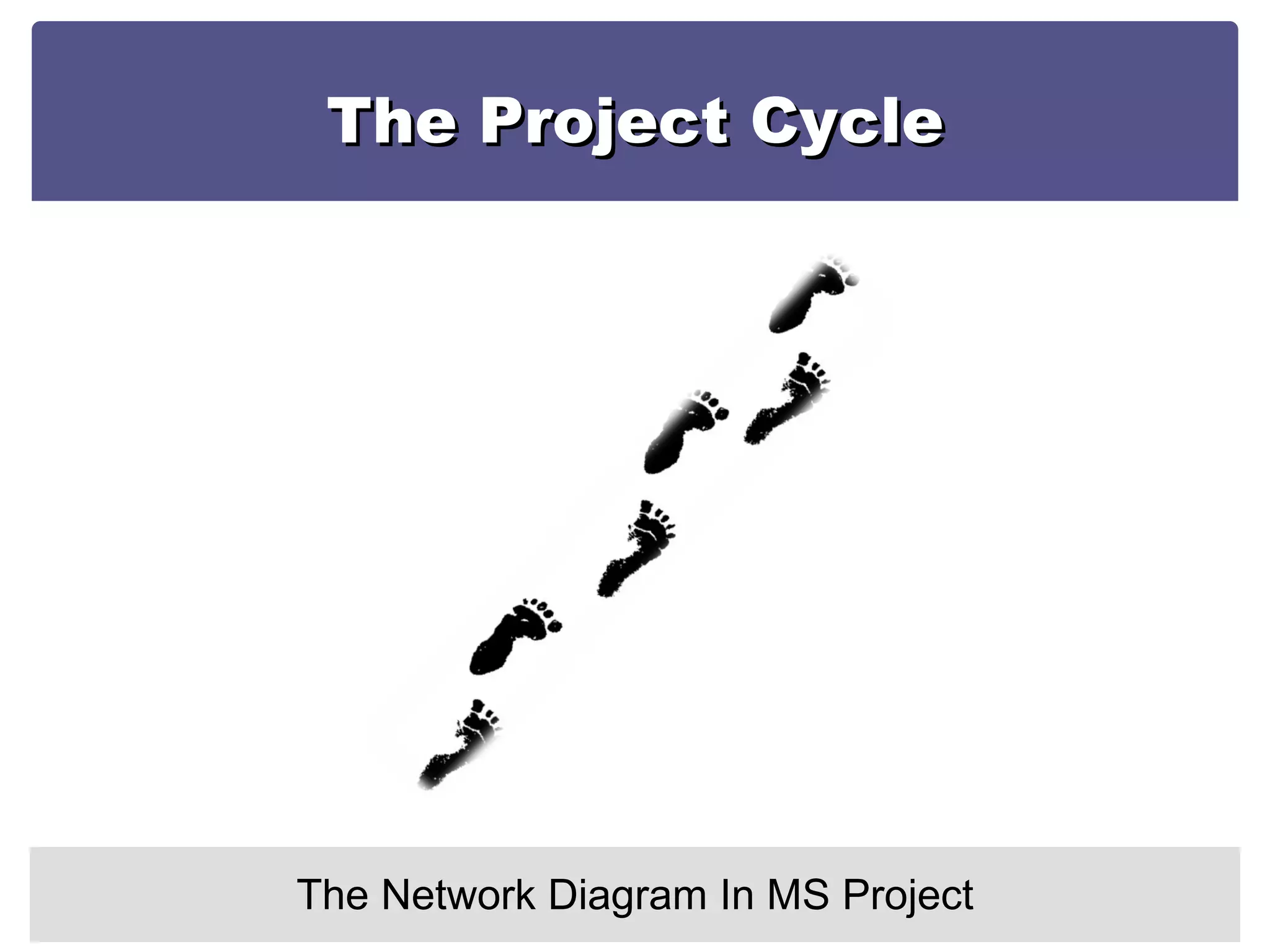 The Project Cycle The Network Diagram In MS Project 
