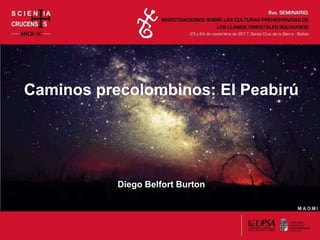 Caminos precolombinos: El Peabirú
Diego Belfort Burton
 