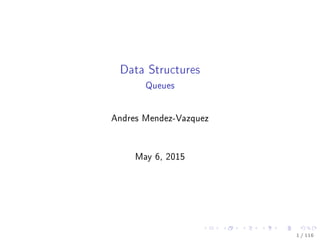 Data Structures
Queues
Andres Mendez-Vazquez
May 6, 2015
1 / 116
 