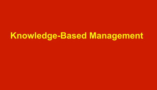Strategic Management @ 2013 	
	
 	
Knowledge-Based Management
 