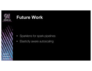 Future Work
• Sparklens for spark pipelines
• Elasticity aware autoscaling
@qubole
#Sparklens
#SAISDev17
 