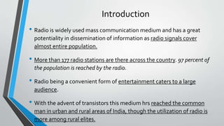 Radio Introduction Example Role of Radio | PPTX