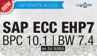 SAP ECC EHP7
BPC 10.1 | BW 7.4on S4 HANA
 
