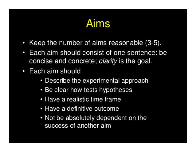 How to Write the “Specific Aims” Section of a Grant Application by Ca…