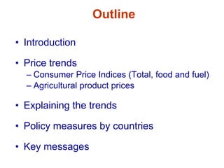 Responding to Rising Food Prices in Eastern and Southern Africa